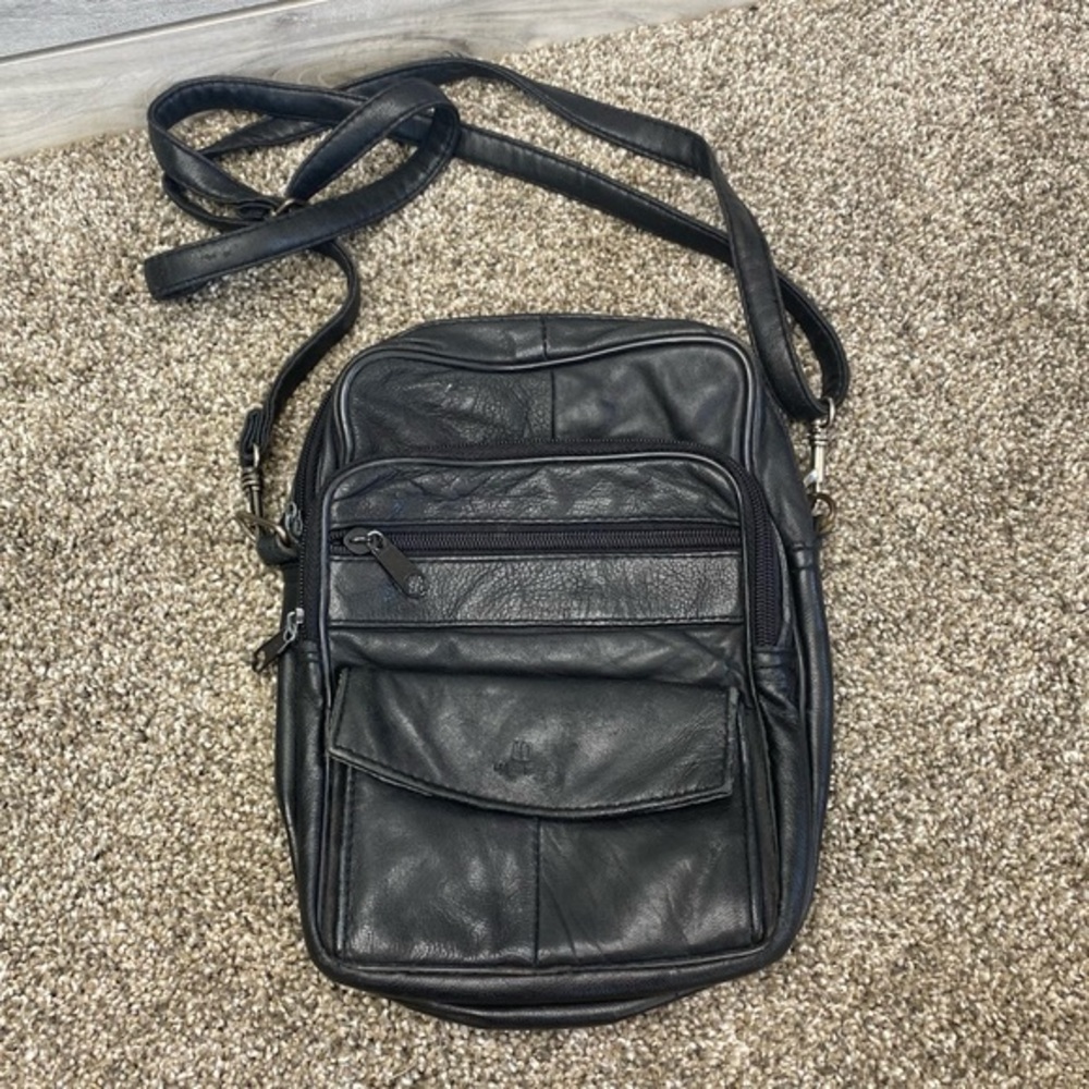 Leather Direct Men’s Messenger Army Travel Bag Crossbody